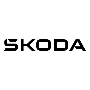 Das Skoda Logo zentriert in einem Kasten