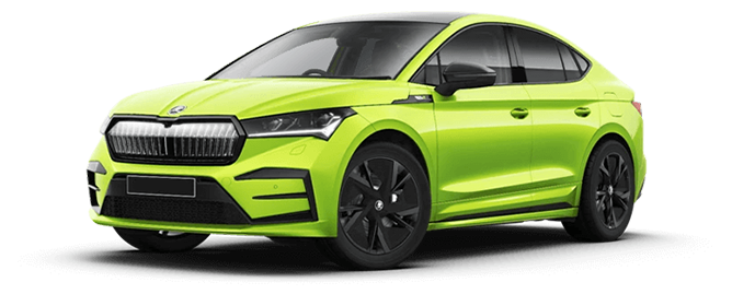 Ein Skoda der nach Links ausgerichtet ist.